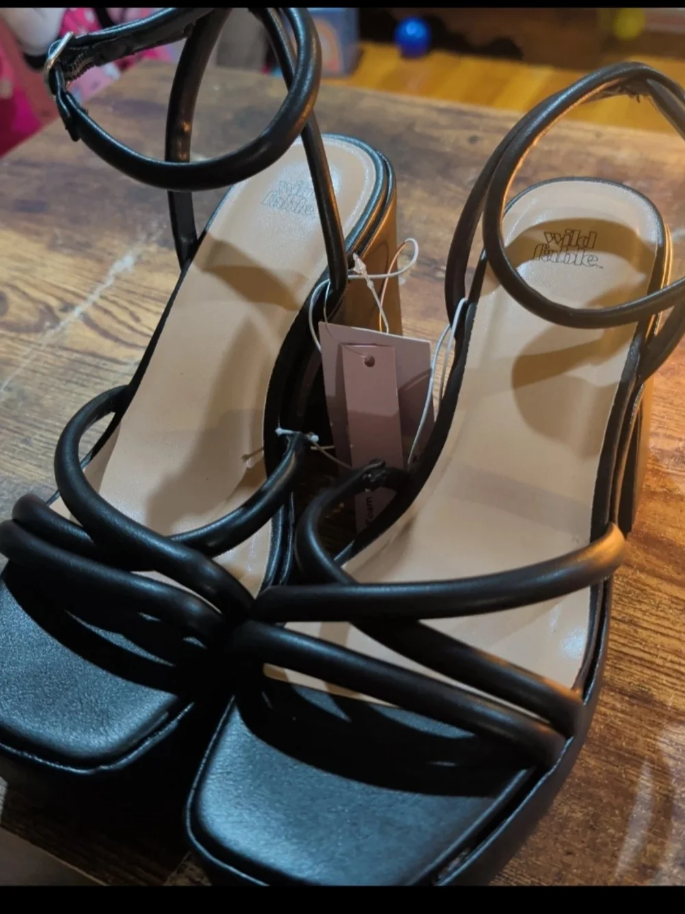 Wild Fable Women’s Astro Strappy Black Heels 4